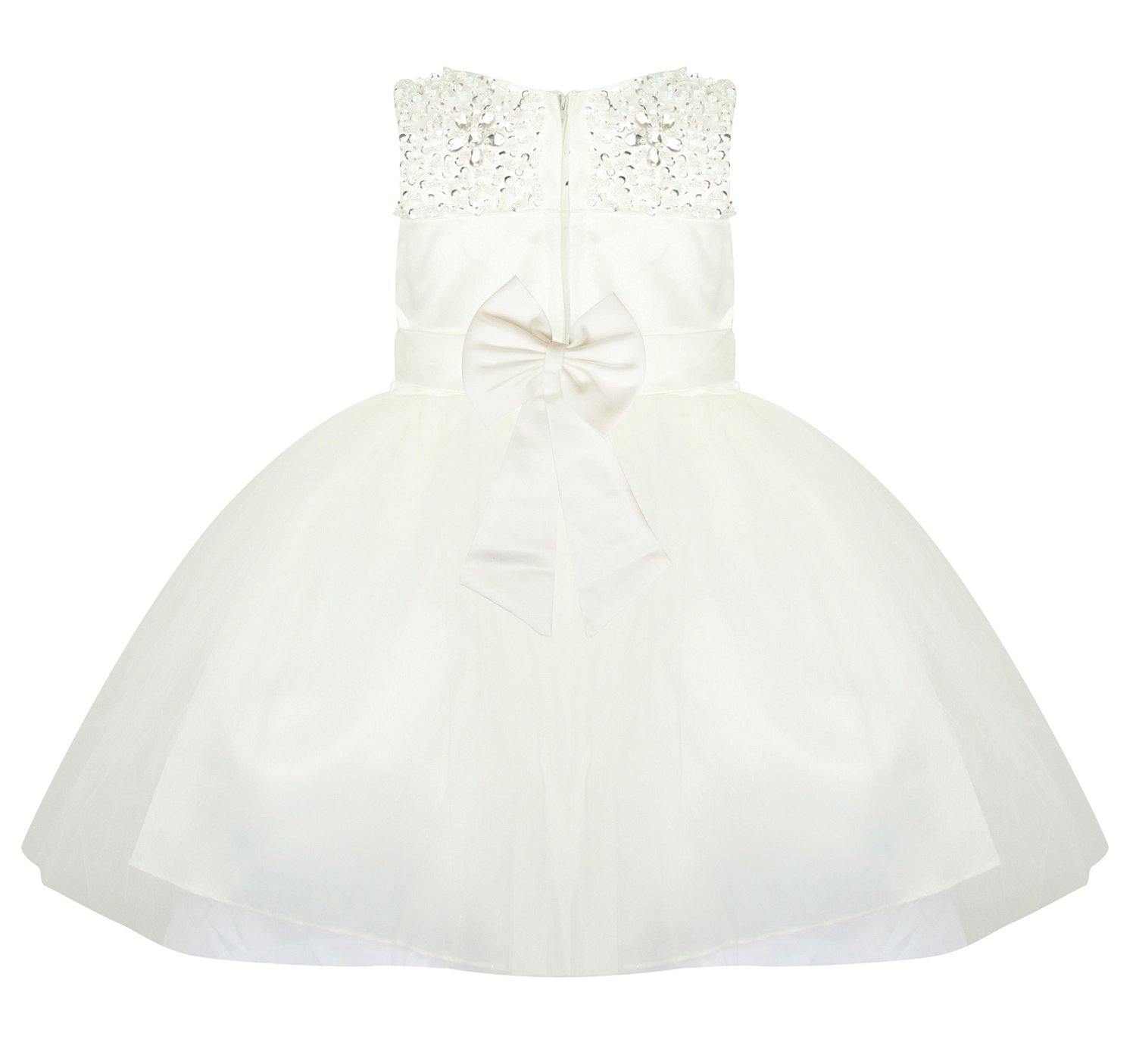 Girls white sparkly clearance dress