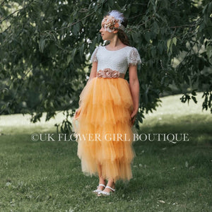 Flower Girl  standing by trees