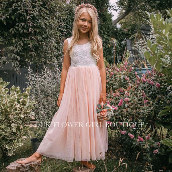 Blush clearance flower girl