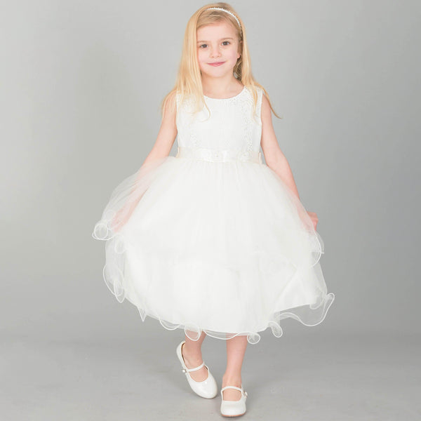 Ivory Flower Girl Dress - Tiffany | UK Flower Girl Boutique