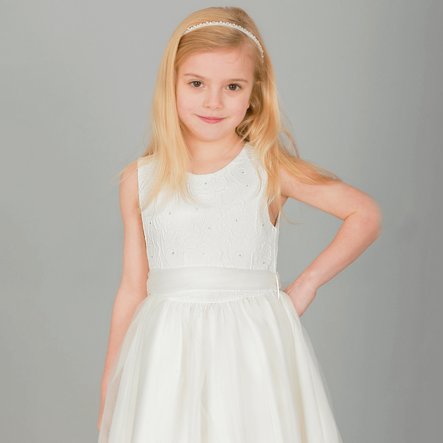 Isabella Dress in Ivory | UK Flower Girl Boutique Isabella Dress in Ivory | UK Flower Girl Boutique
