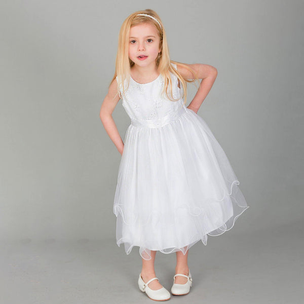 Tiffany Flower Girl Dress White UK Flower Girl Boutique