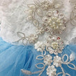 beaded detail on a girls party dress