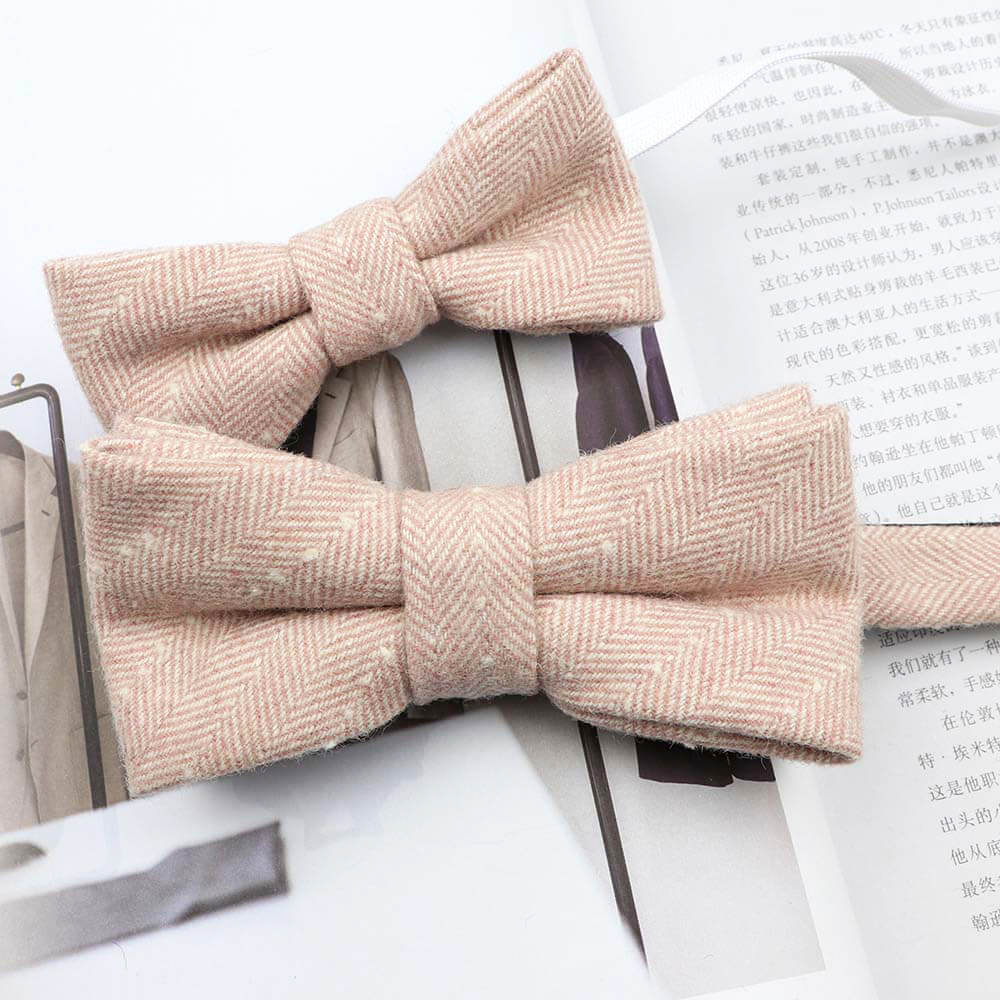 Mr and Master Cashmere Wool Bow Tie Sets