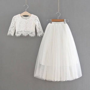 Uk Flower Girl Boutique Felicity Couture set in white.