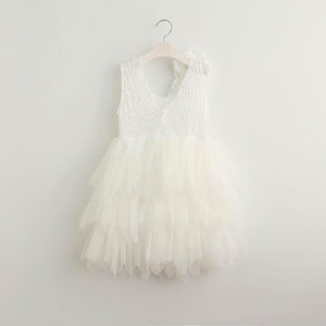 Boho Dreams Dress - White Flower - UK Flower Girl Boutique